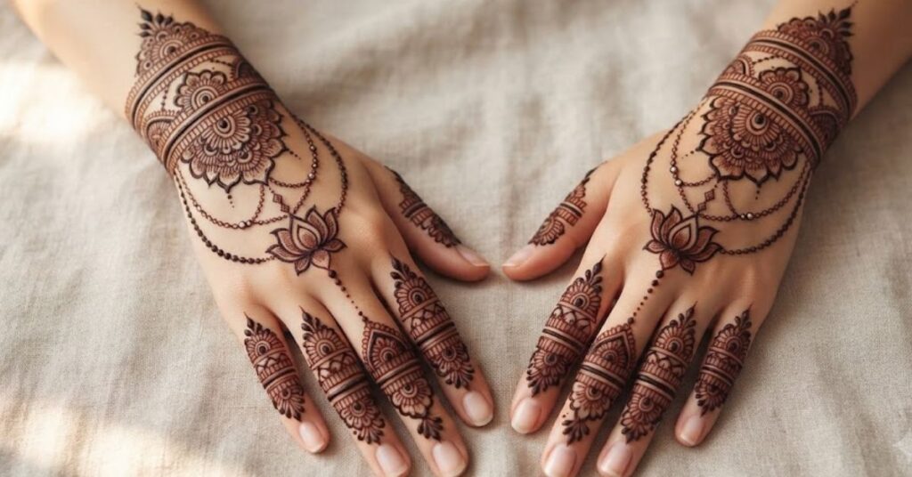 Latest Jewelry Style Mehndi Designs 2026 trends featuring elegant bracelet mehndi designs, floral jewelry patterns, and modern henna art