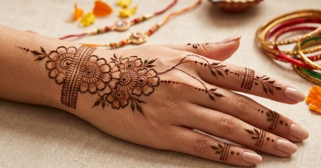 Latest Simple Rakhi Mehndi Designs 2026 trends with modern floral and elegant henna patterns