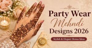 Party Wear Mehndi Designs 2026 – Elegant Floral and Stylish Henna Design Ideas
