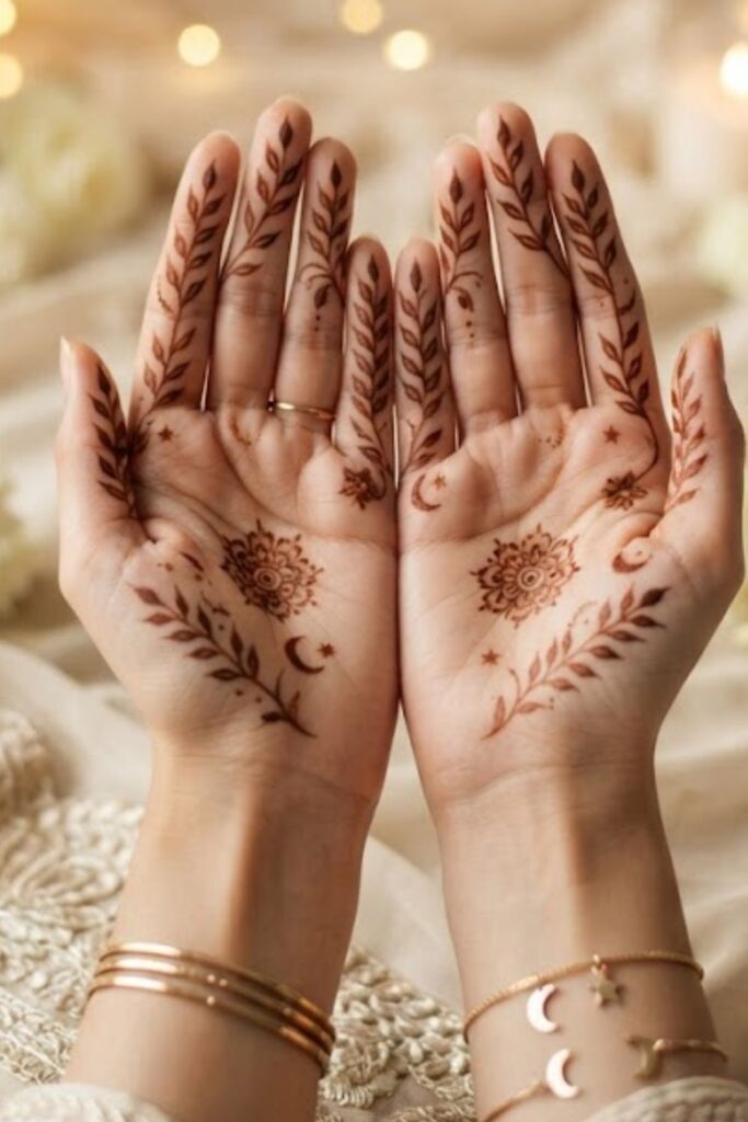 Simple Eid-Milad-un-Nabi Mehndi Designs 2026 featuring elegant Arabic floral henna for Islamic celebrations