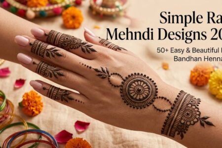 Simple Rakhi Mehndi Designs 2026 with beautiful Raksha Bandhan henna ideas