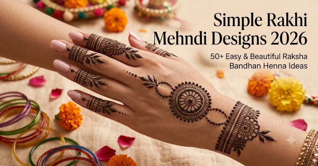 Simple Rakhi Mehndi Designs 2026 with beautiful Raksha Bandhan henna ideas