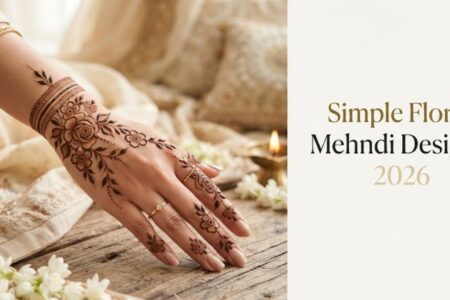 Simple Floral Mehndi Designs 2026 with elegant flower and leafy patterns