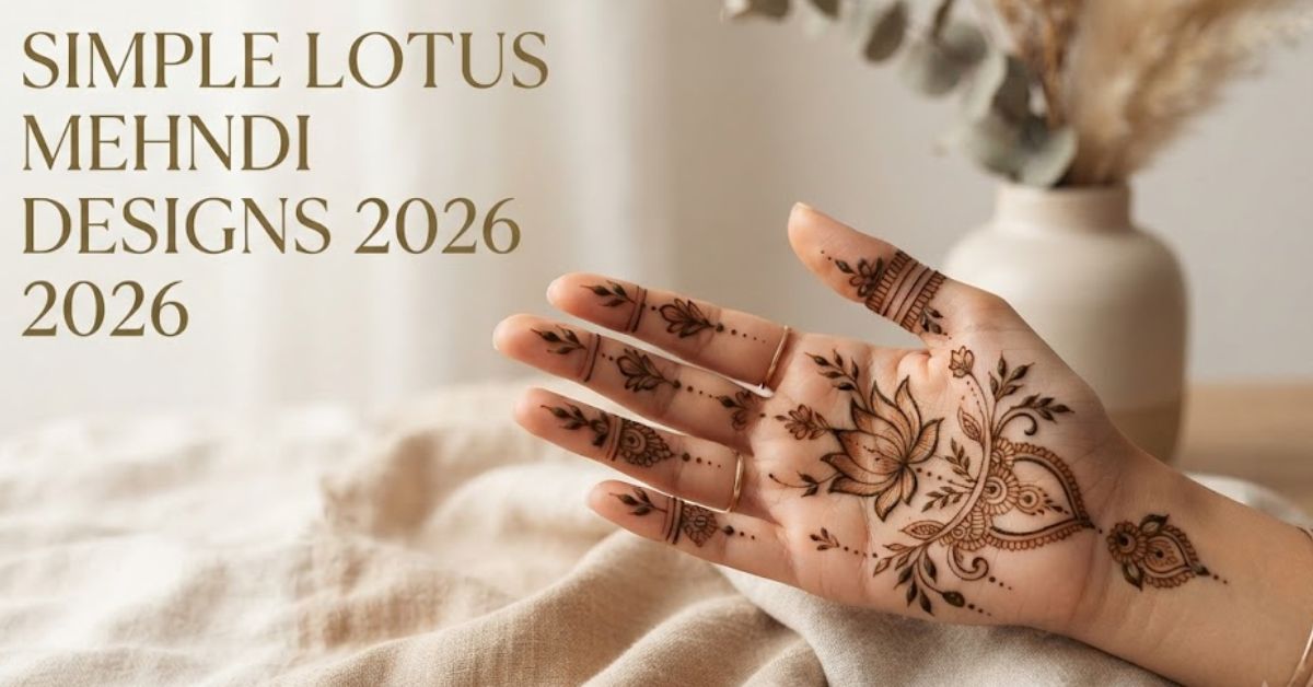 Simple Lotus Mehndi Designs 2026 – Elegant Lotus Henna