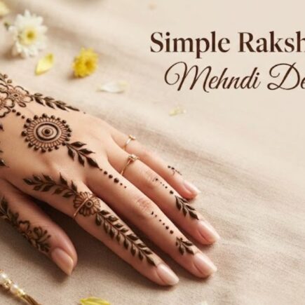 Simple Raksha Bandhan Mehndi Designs 2026 with elegant floral and Rakhi-inspired henna