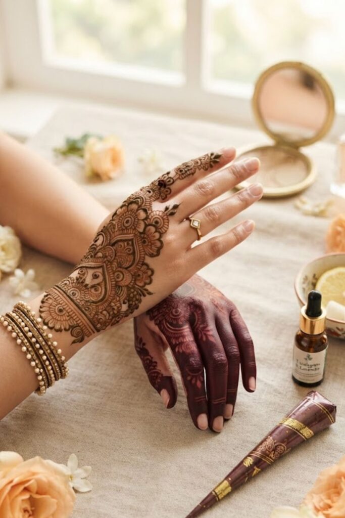 Tips to Make Your Mehndi Look More Beautiful with dark stain care, elegant henna application, and professional mehndi styling ideas
