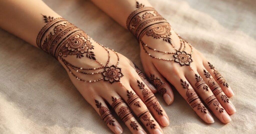 Why Girls Love Jewelry Mehndi Designs in 2026 featuring trendy bracelet mehndi patterns, elegant finger designs, and modern henna art