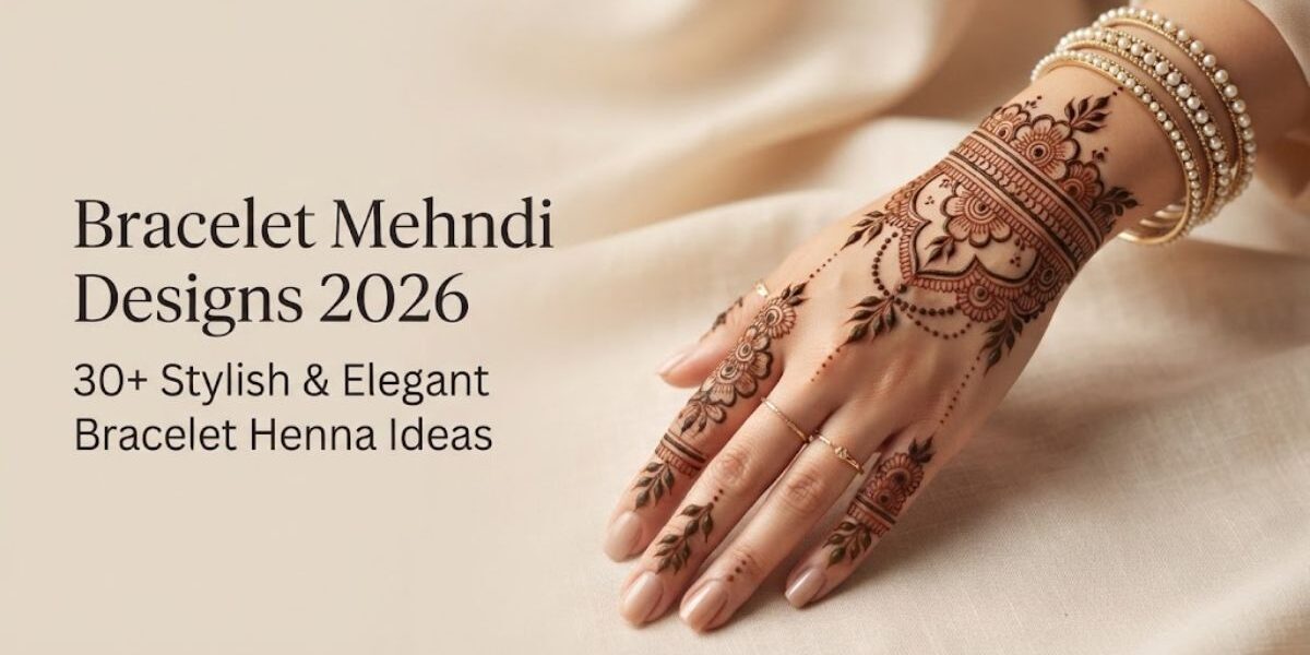 Bracelet Mehndi Designs 2026 featuring an elegant floral bracelet henna design on the wrist
