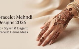 Bracelet Mehndi Designs 2026 featuring an elegant floral bracelet henna design on the wrist