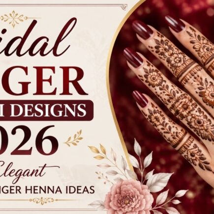 Bridal Finger Mehndi Designs 2026 featuring an elegant full finger henna design