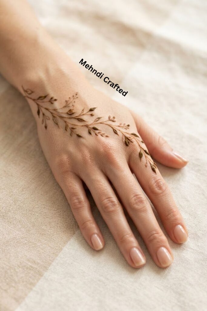 Delicate Back Hand Leaf Trail