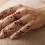 Finger Henna Tattoo Designs 2026 with a minimal floral finger henna pattern
