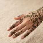 Leafy Mehndi Designs 2026 with elegant leafy vine pattern