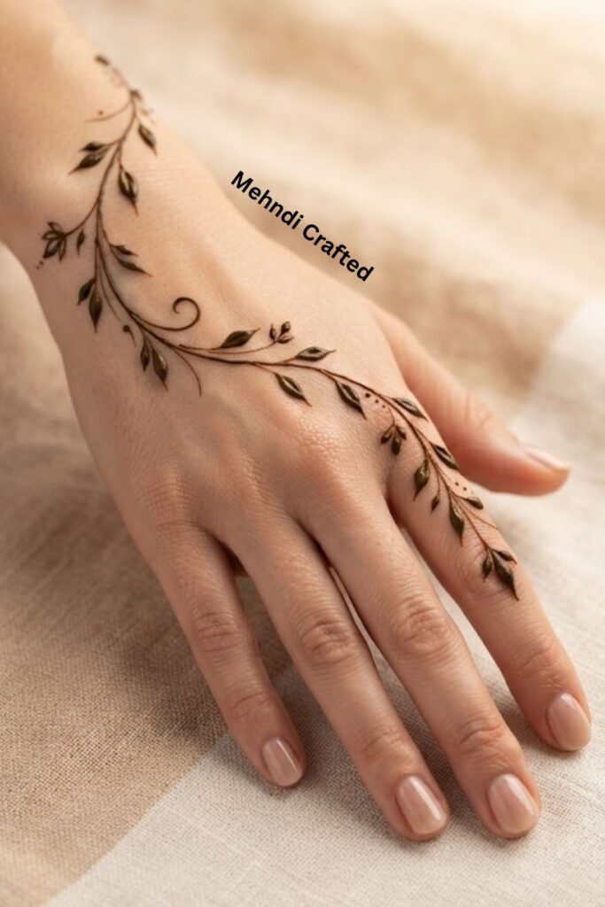 Simple Leafy Vine Mehndi Design