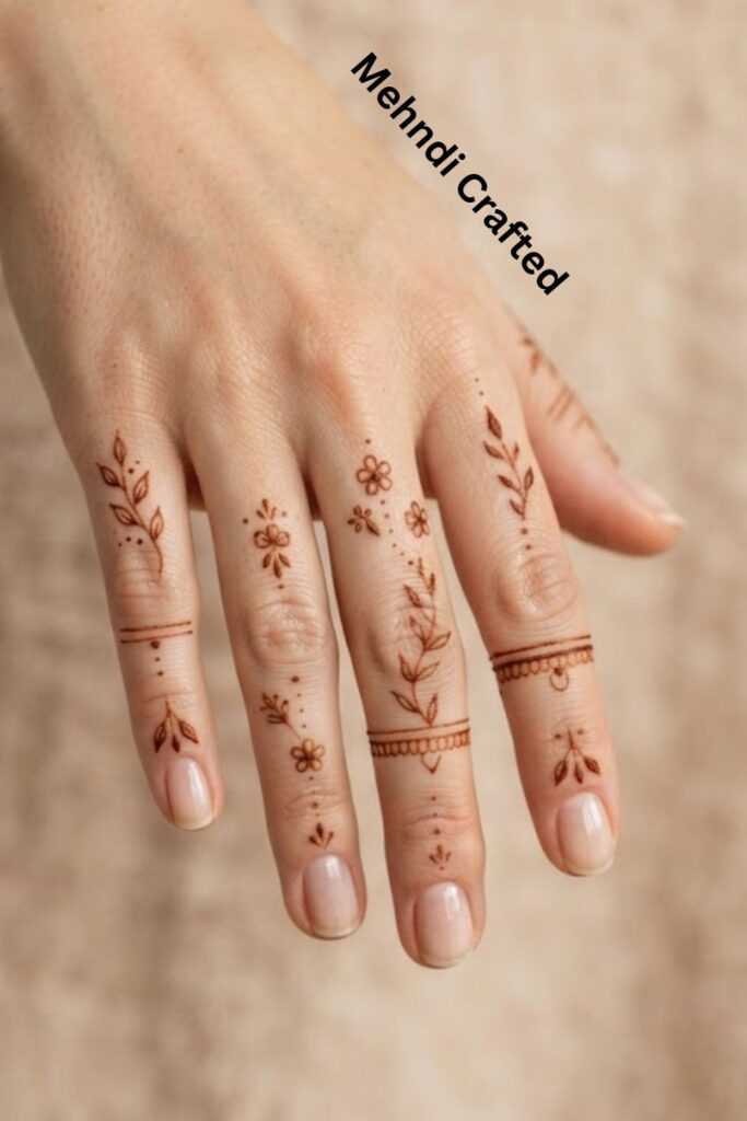 What Are Finger Henna Tattoos with delicate minimal designs on the fingers